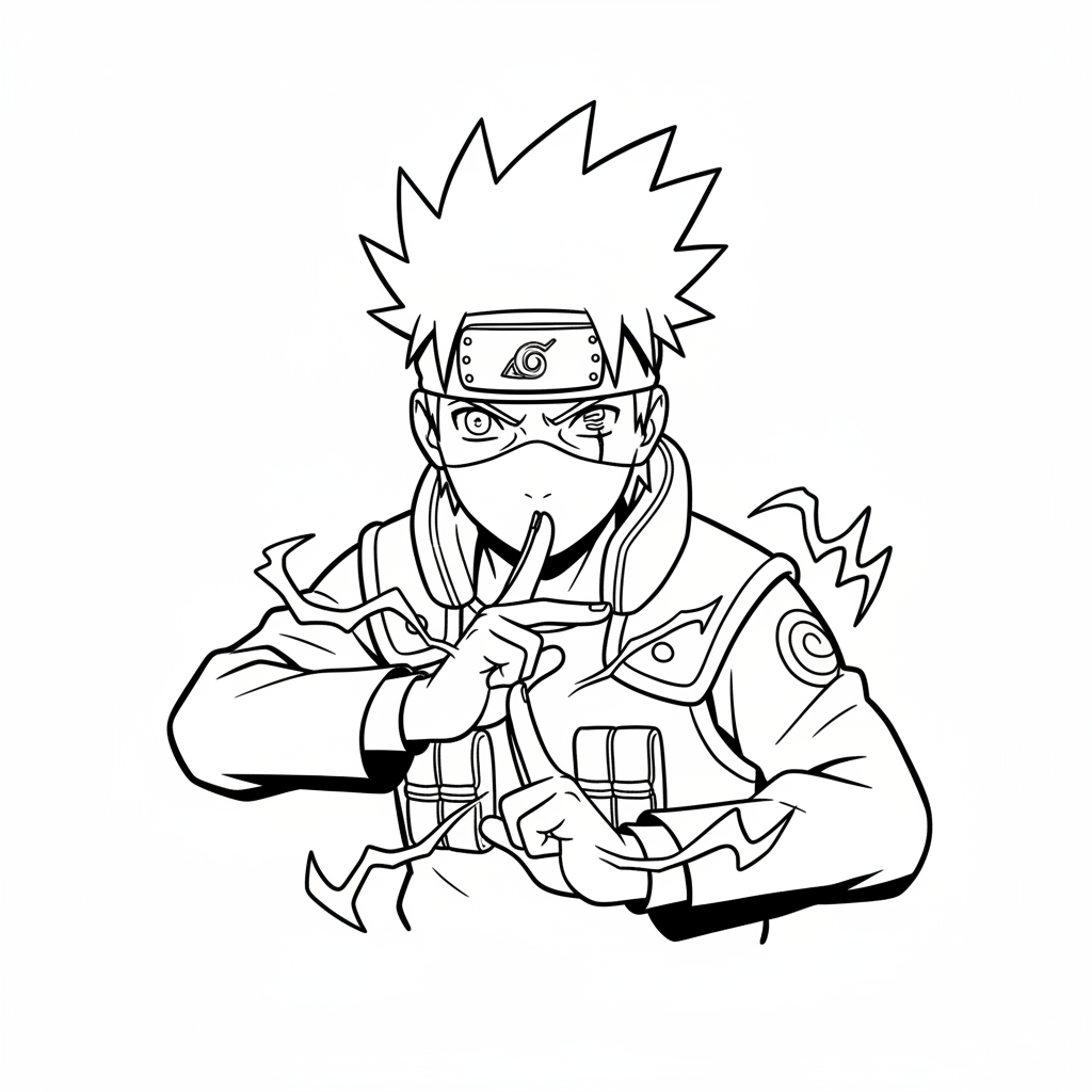 Kakashi 3 coloring page