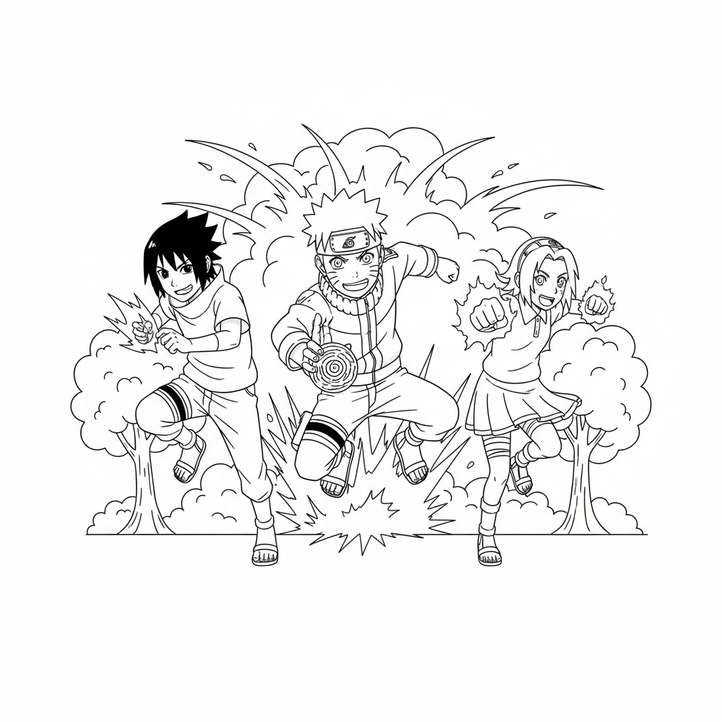 Coloriage Naruto 3 à imprimer