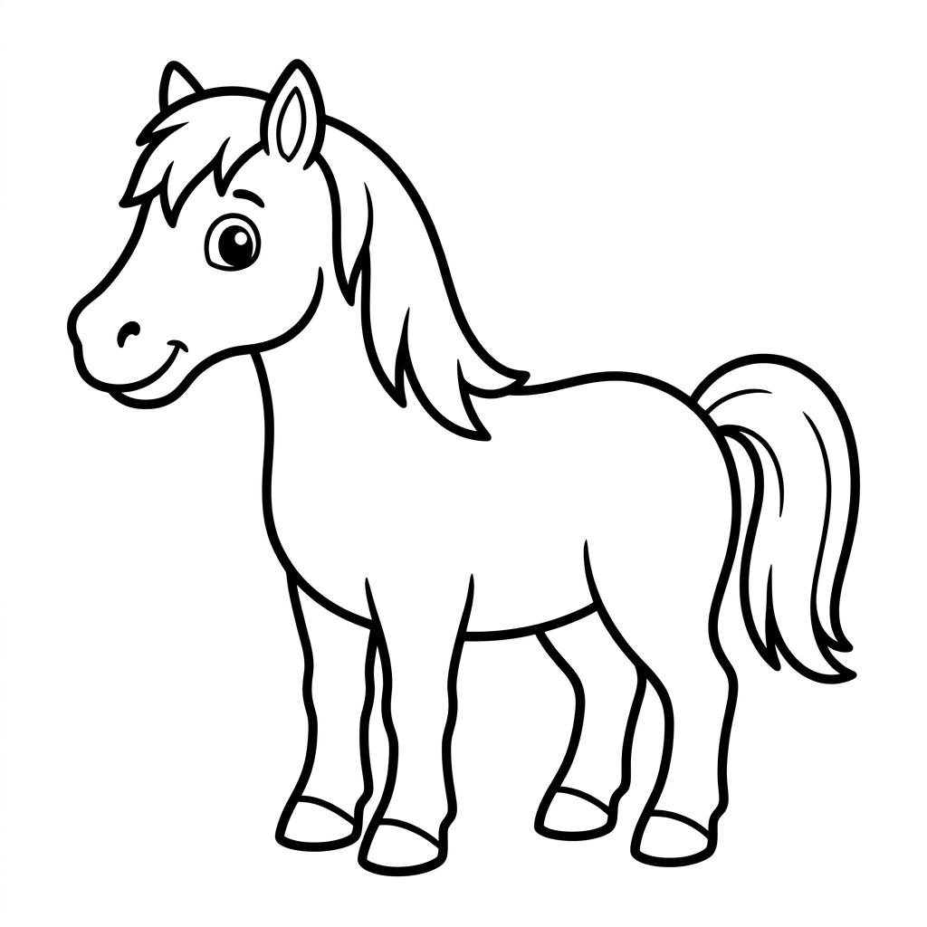 Disegno di cavallo da colorare 1