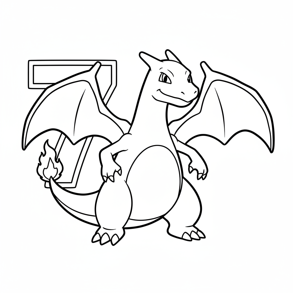 Dibujo de Charizard 7 para colorear