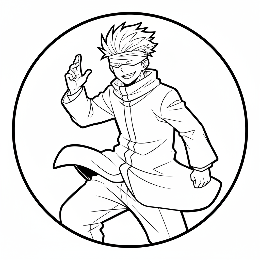 Coloriage Gojo Satoru 5 à imprimer