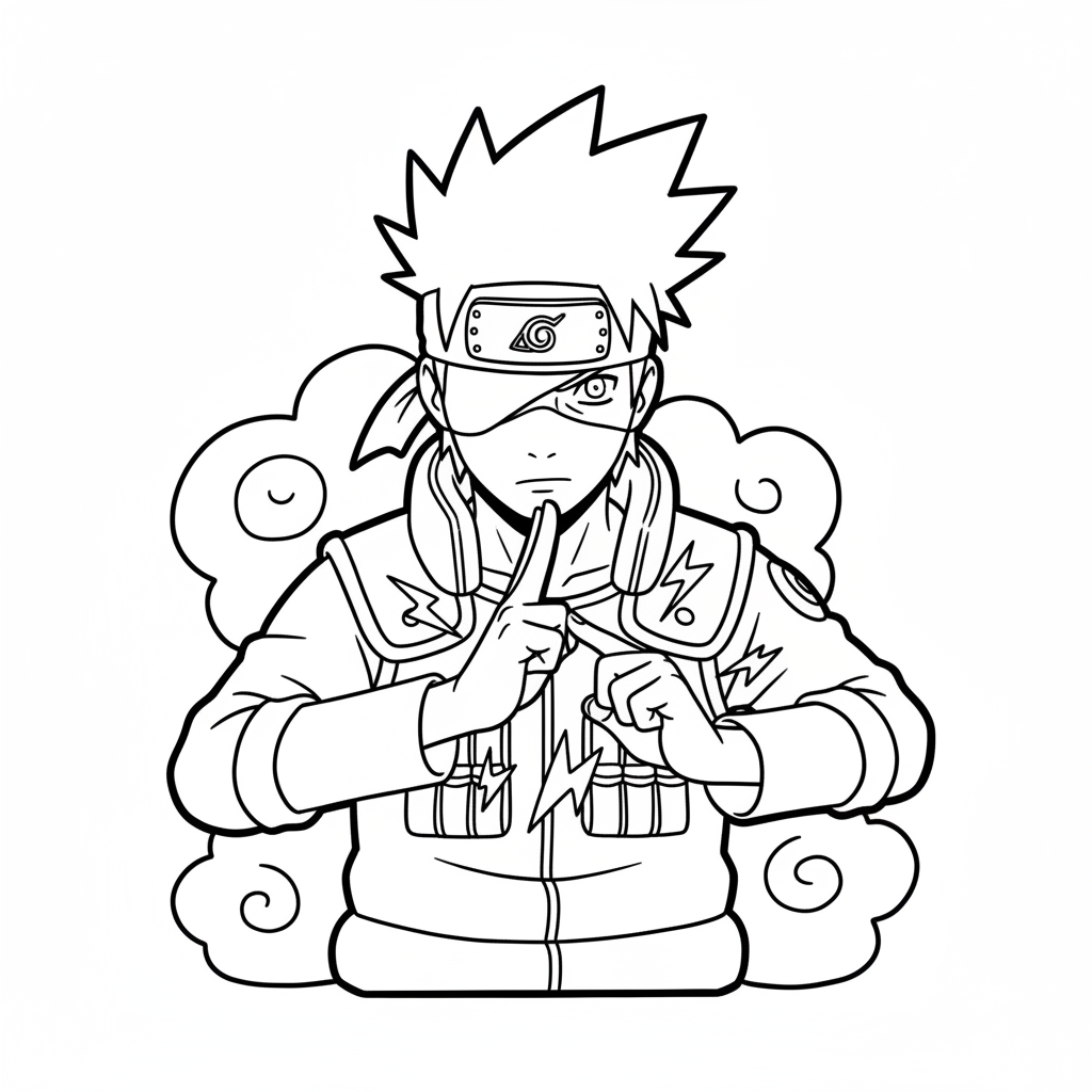 Kakashi 4 涂色页