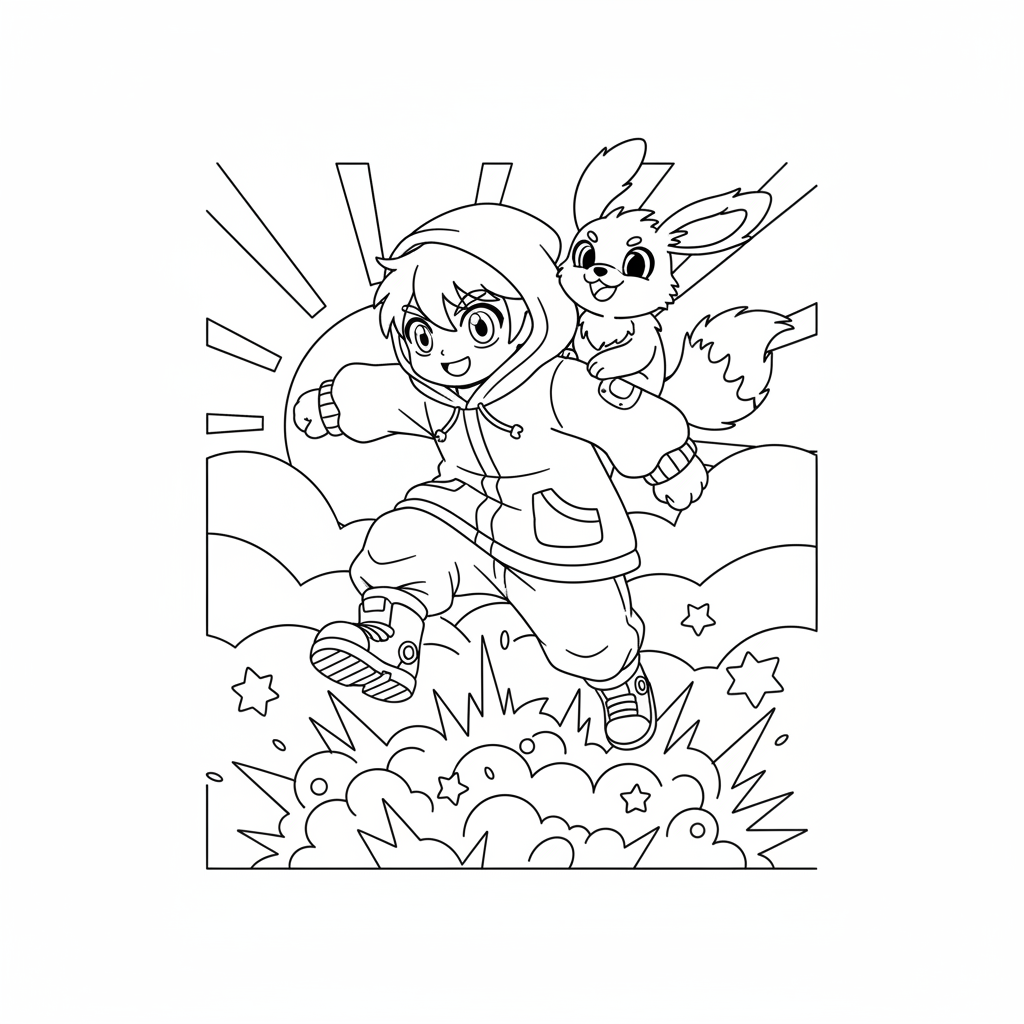 Manga 8 coloring page