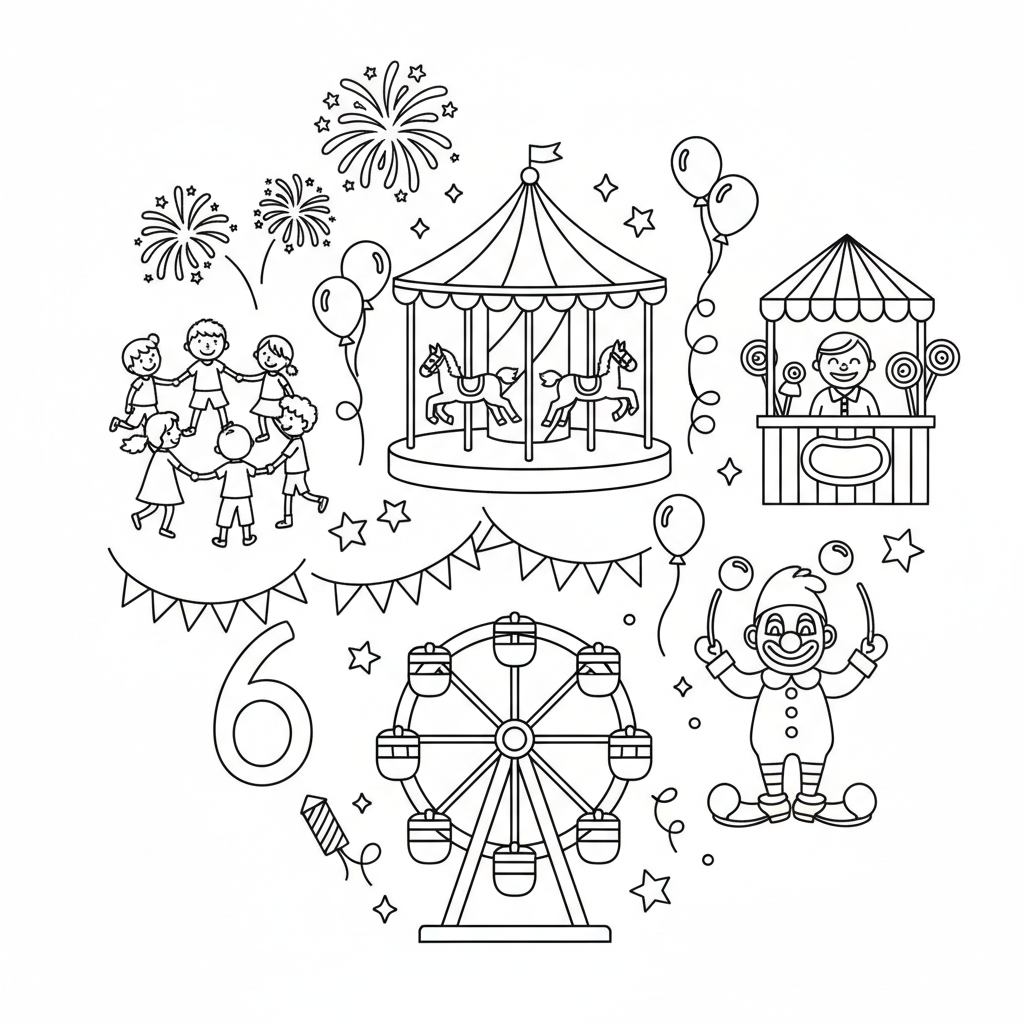 Celebration coloring page 6