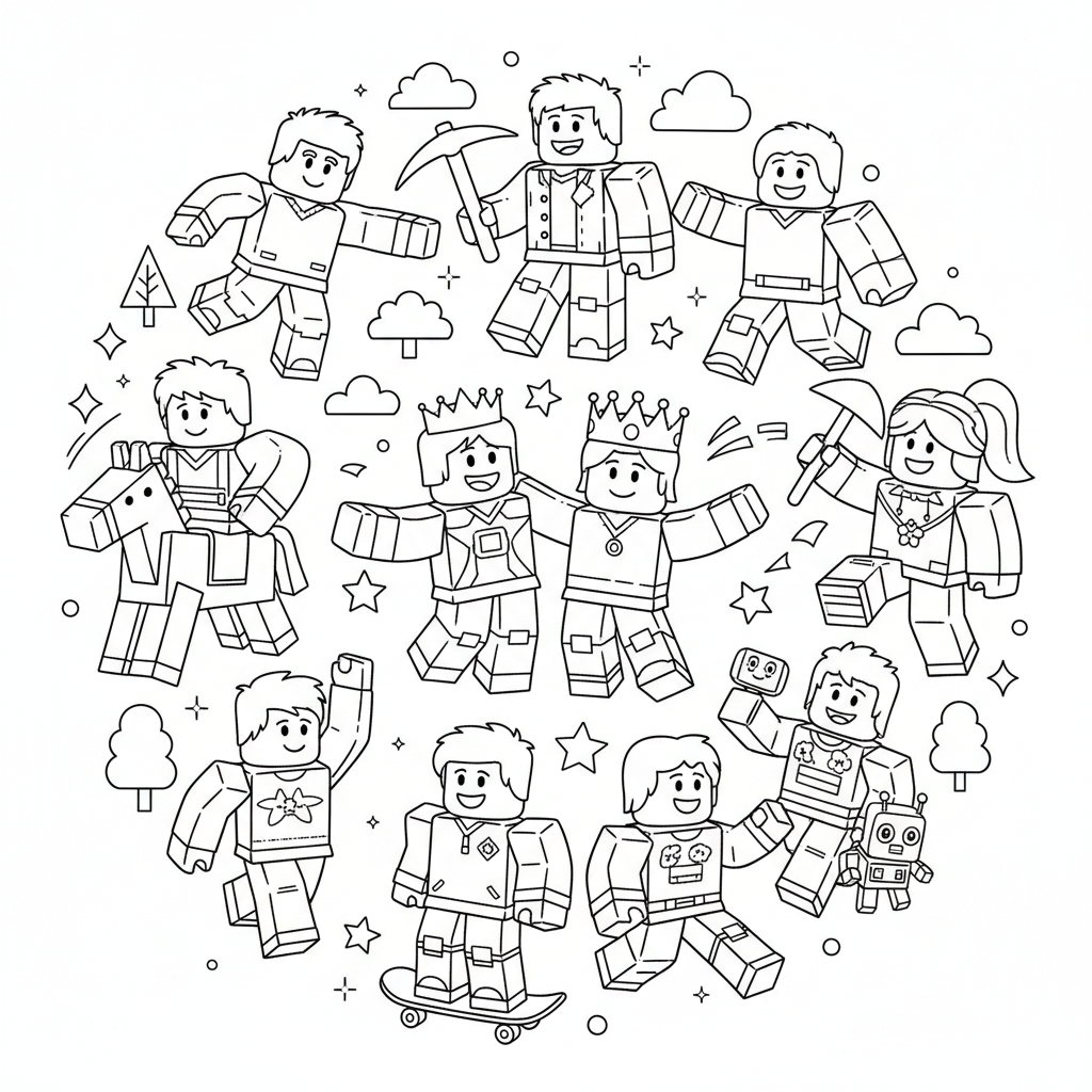 Coloriage Roblox 10 à imprimer
