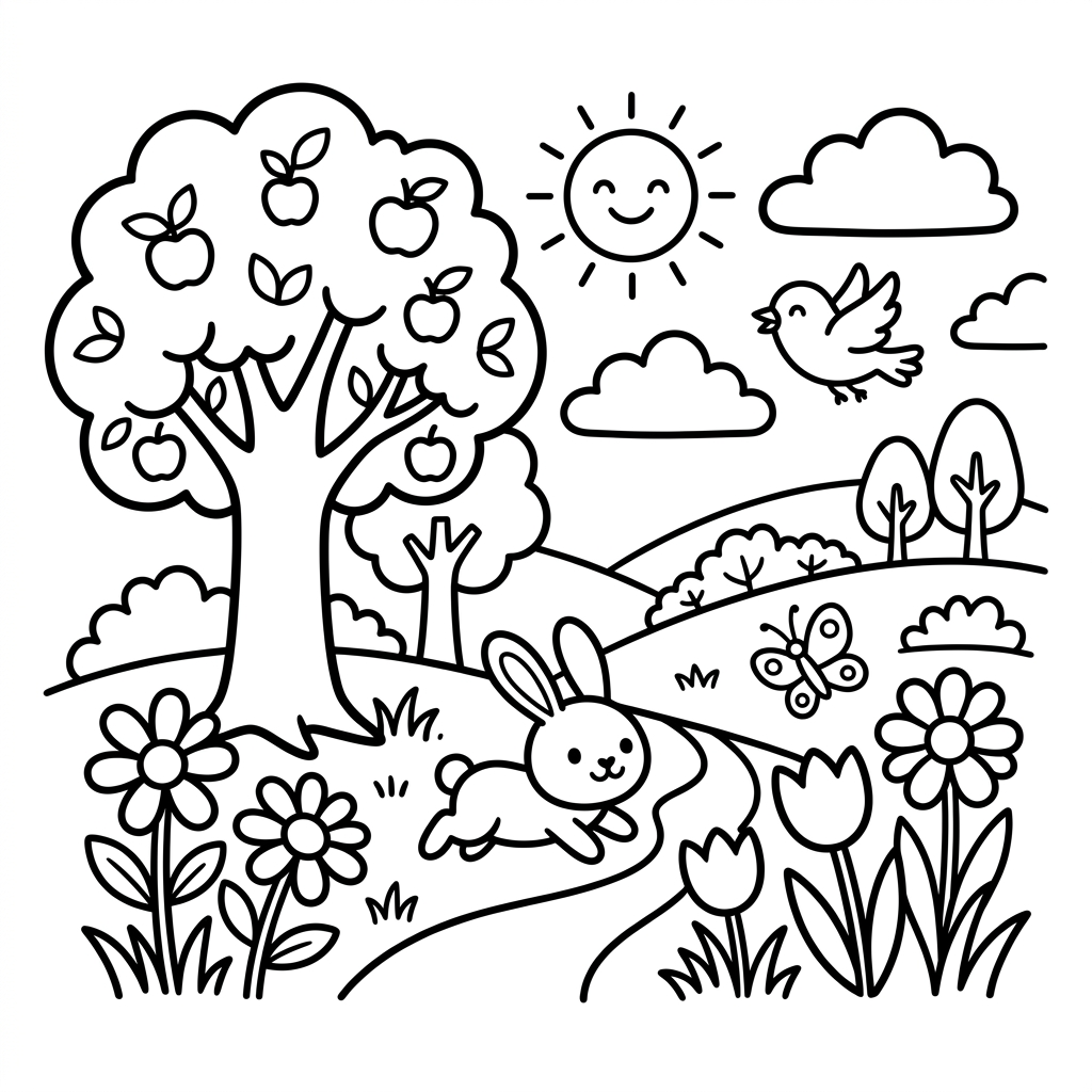 Dibujo de naturaleza para colorear 3
