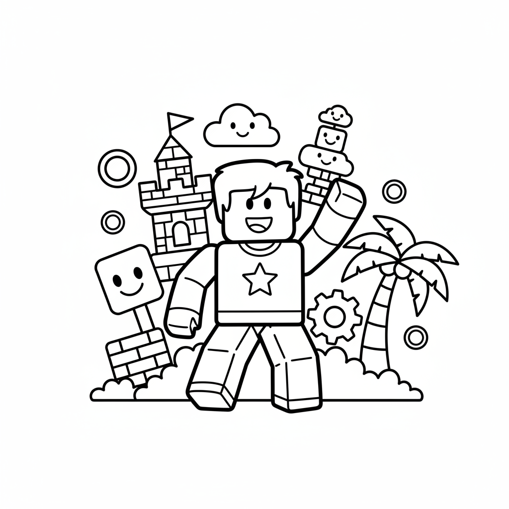 Disegno da colorare Roblox 1