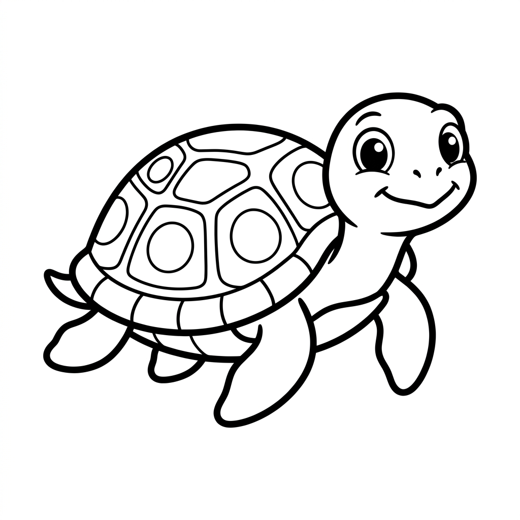 Schildkröten-Ausmalbild 9