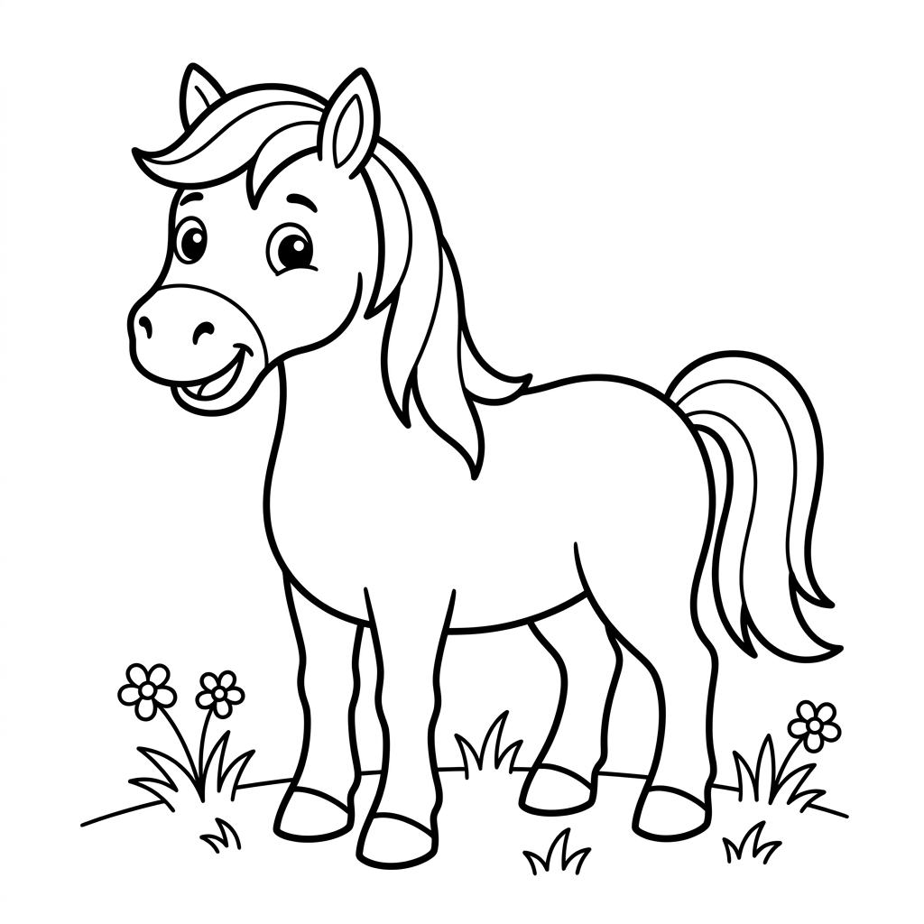 Coloriage Dessin de cheval 5 à imprimer