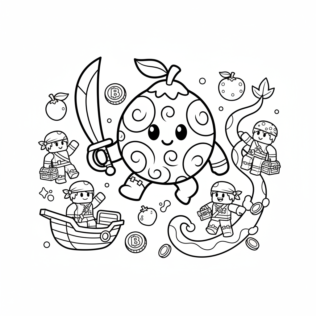 Dibujo para colorear Roblox Blox Fruits 5