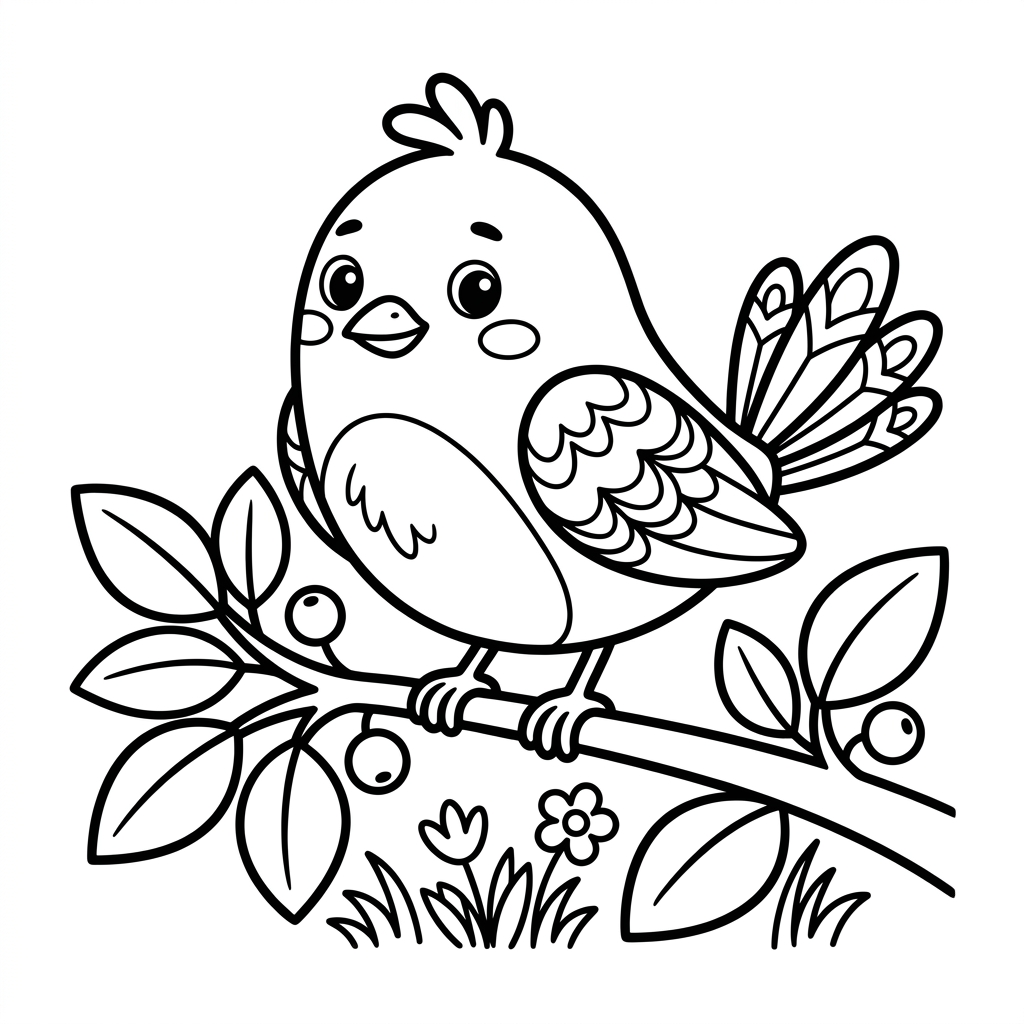 Dibujo de un pájaro para colorear 6