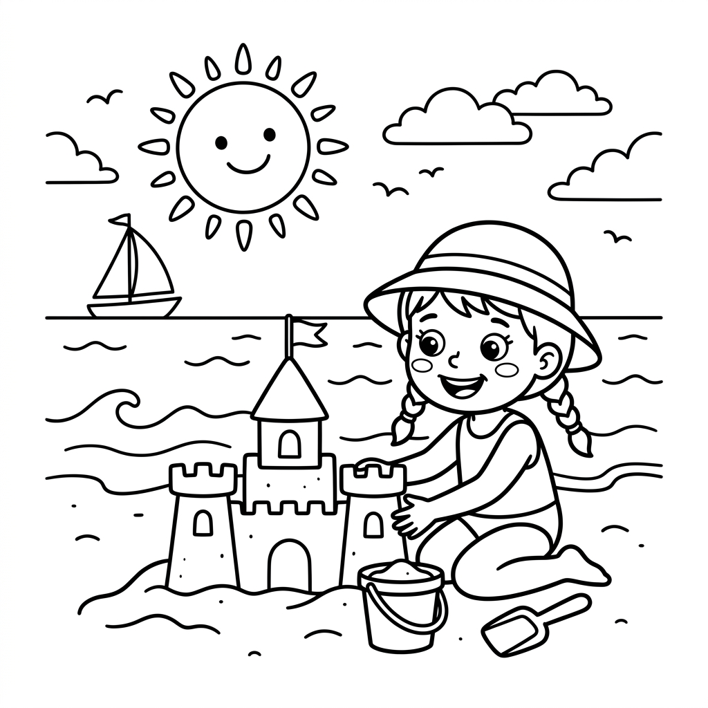 Coloriage Dessin d'été 4 à imprimer