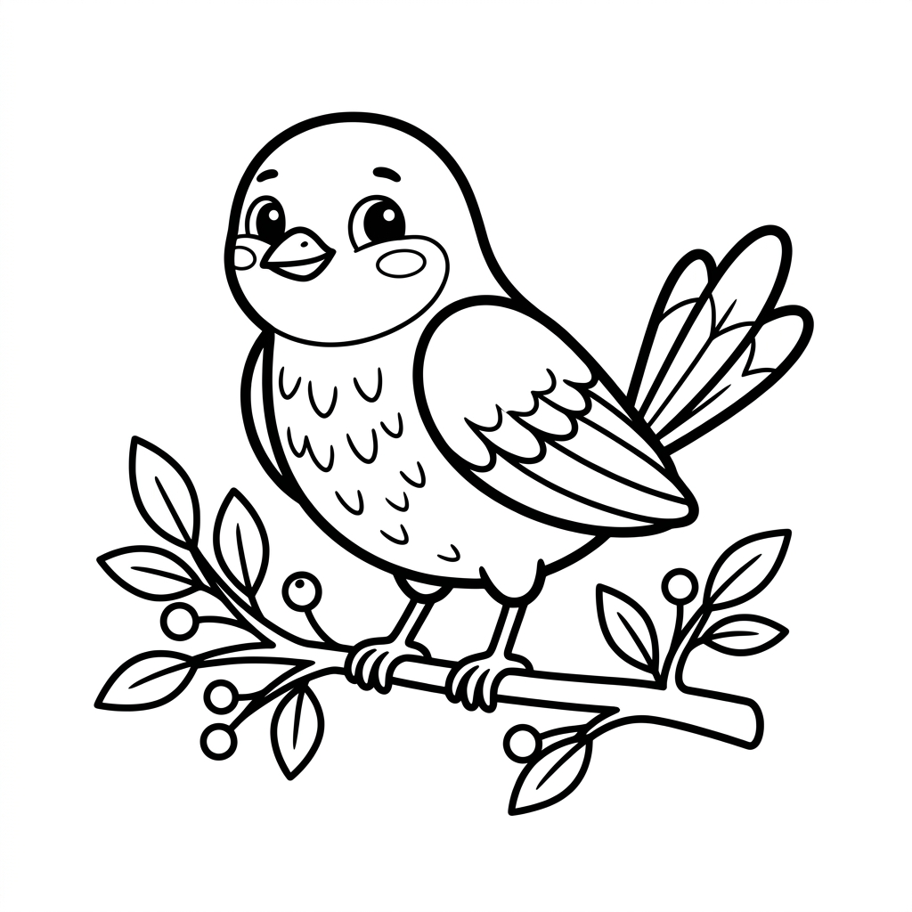 Dibujo de pájaro para colorear 4