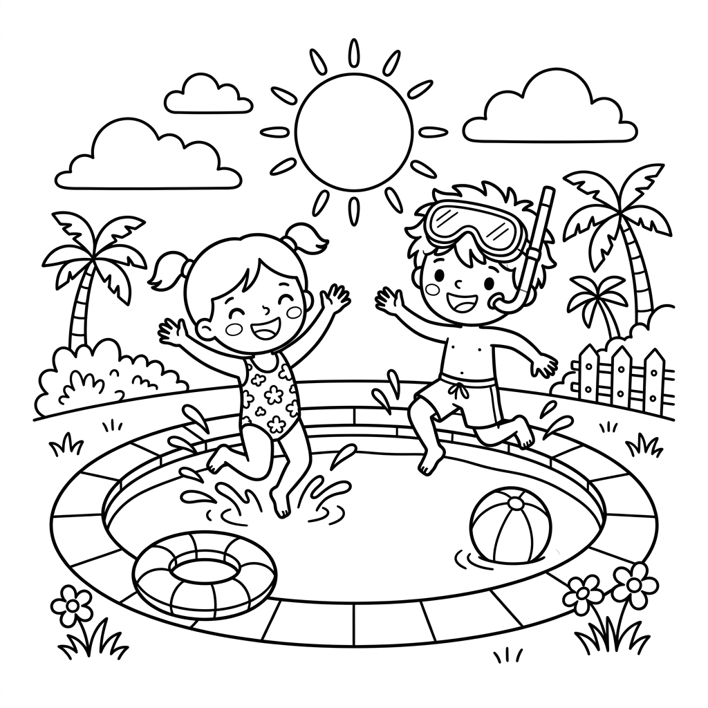 Coloriage Dessin d'été 3 à imprimer