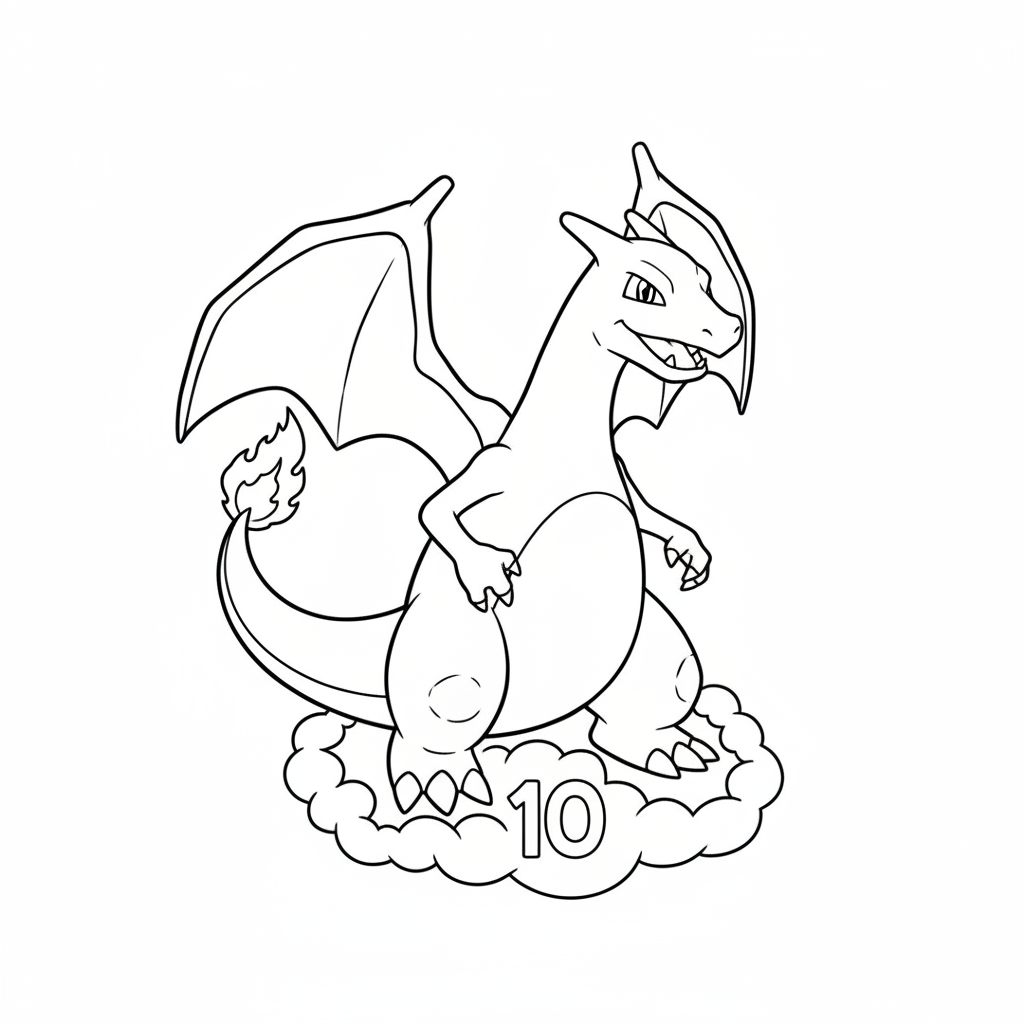 Disegno da colorare di Charizard 10
