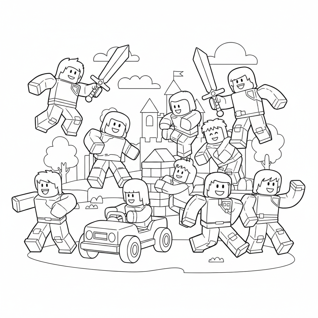 Coloriage Roblox 9 à imprimer