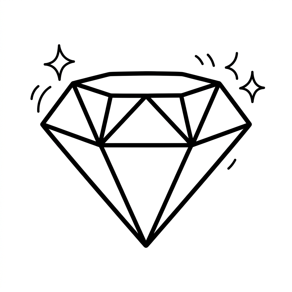 Einfaches Diamant-Ausmalbild 5