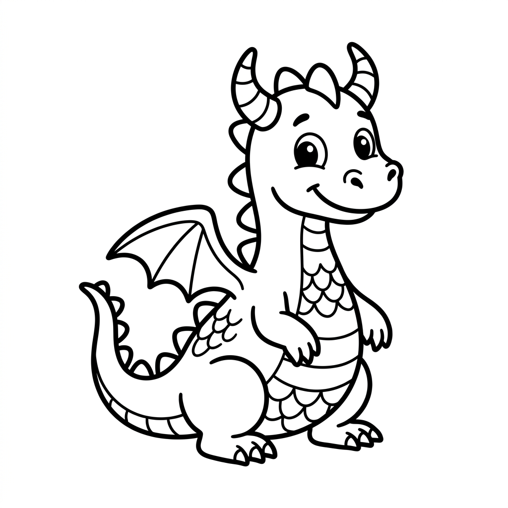Coloriage Dessin de dragon 8 à imprimer