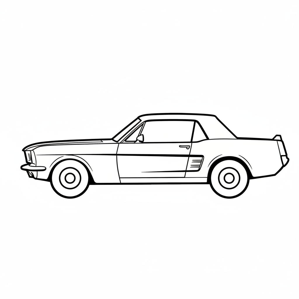 Disegno da colorare Ford Mustang 1