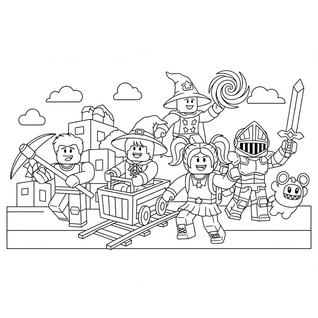 Coloriage roblox 6 à imprimer