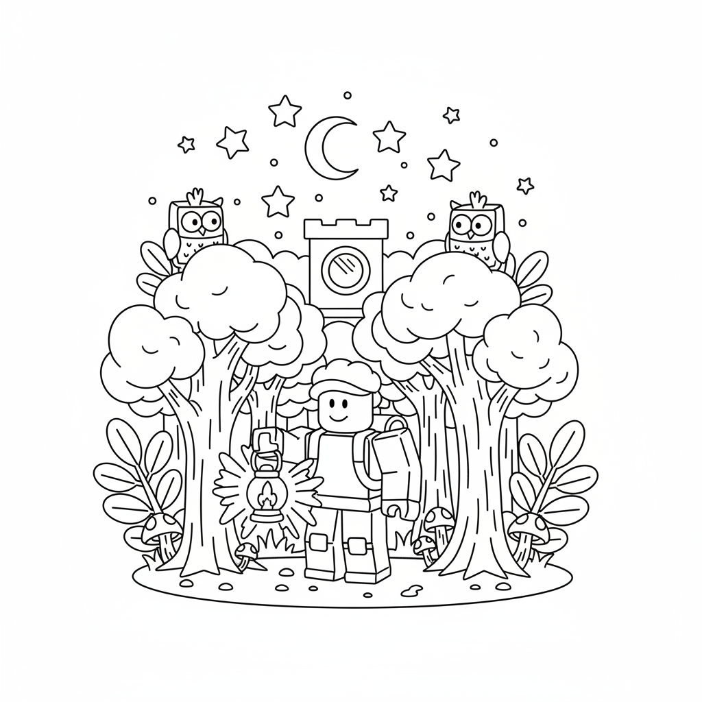Coloring page 99 Nights in the Forest 1