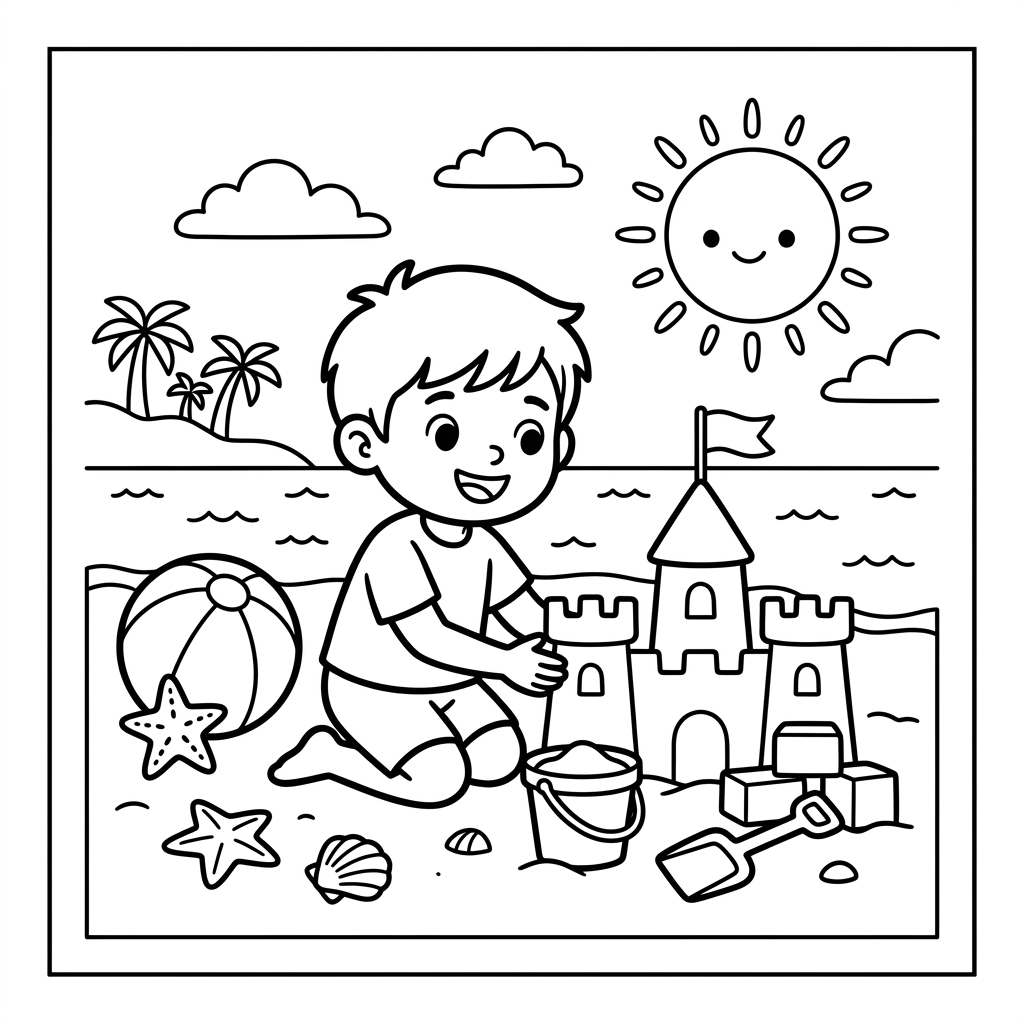 Coloriage Dessin d'été 8 à imprimer