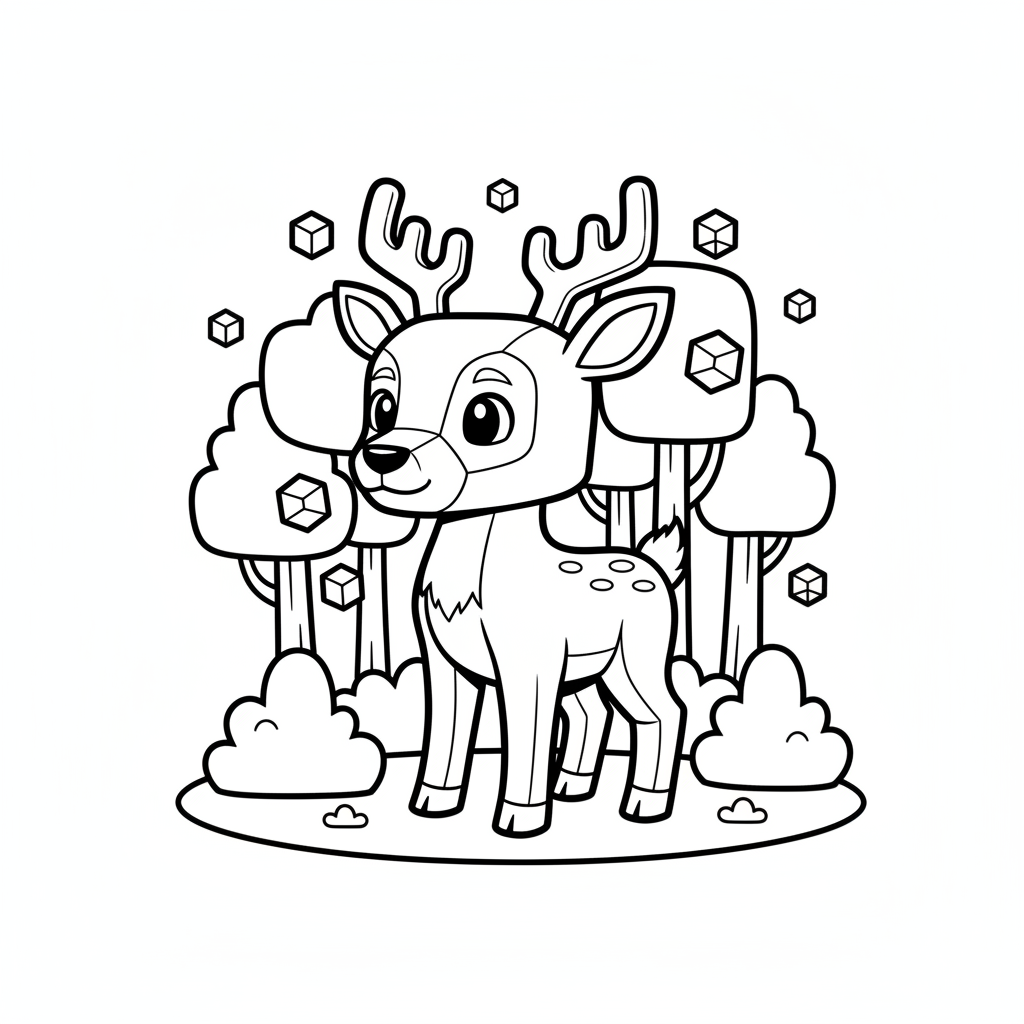 Roblox The Deer 涂色页 8