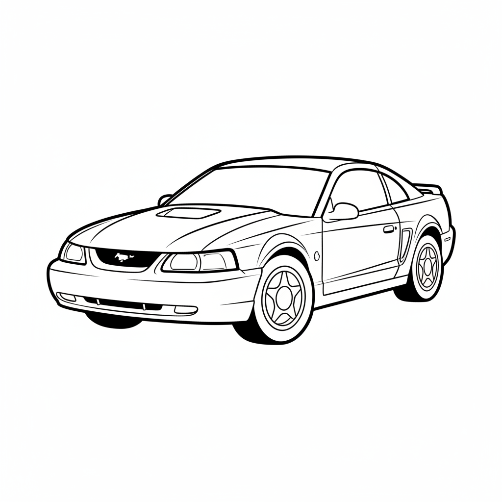 Ford Mustang 4 Ausmalbild