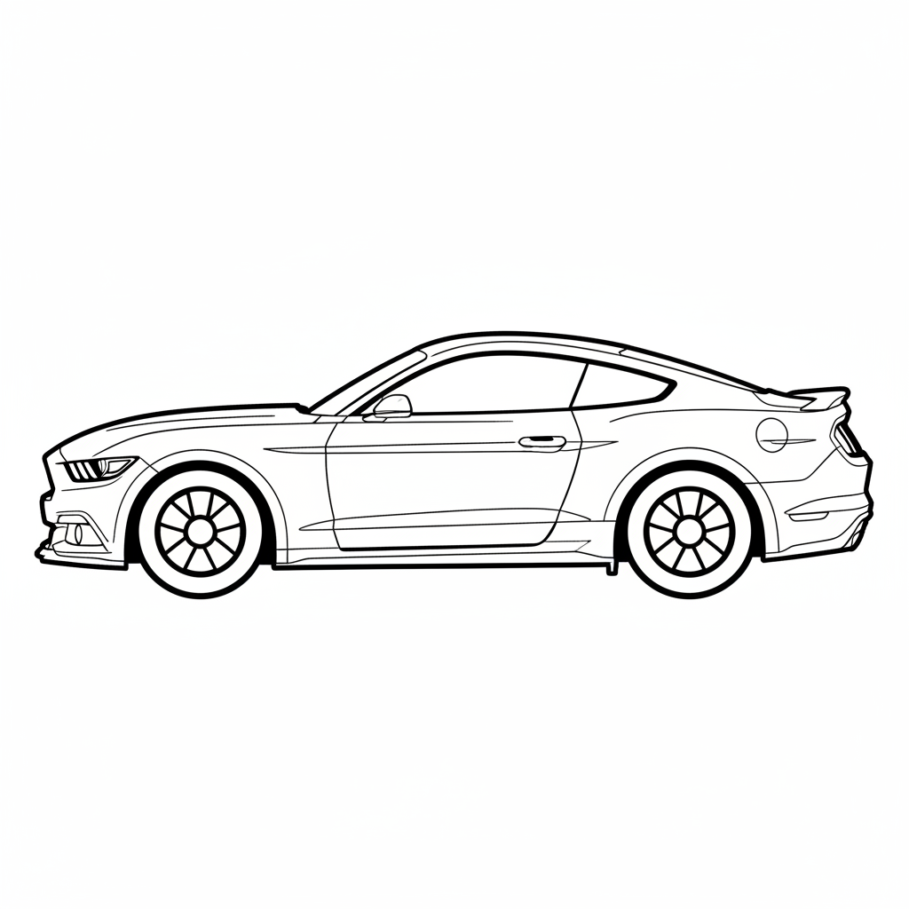 Ford Mustang 8 Ausmalbild