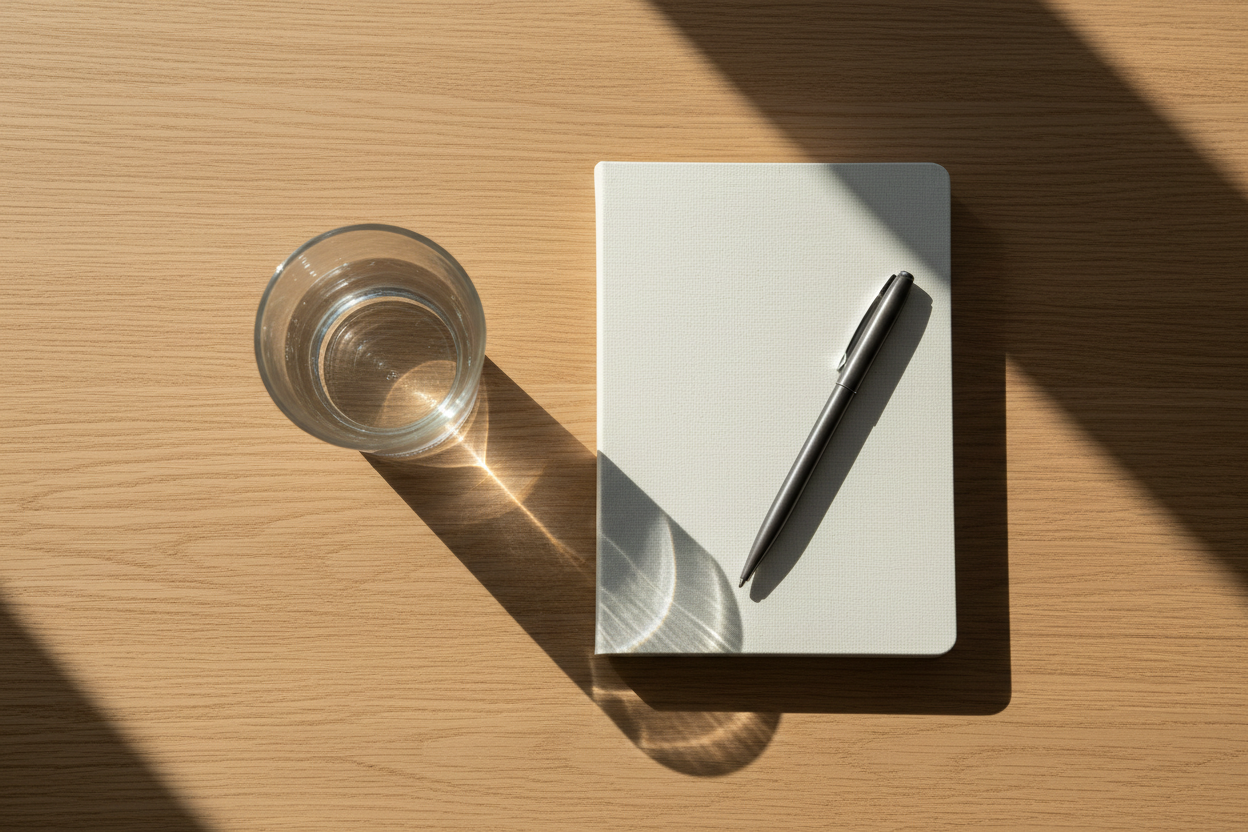 Clean minimalist workspace