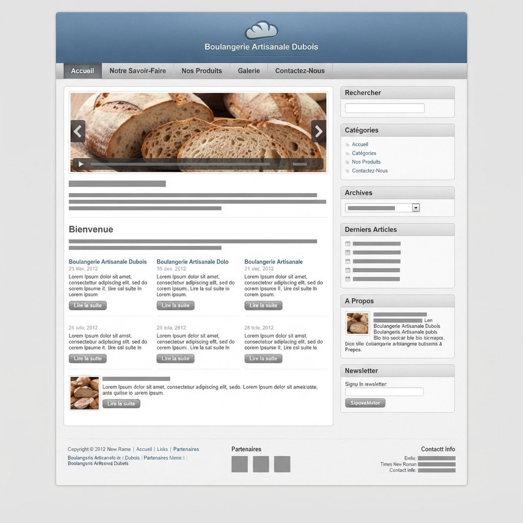 Illustration d'un site internet classique, avant modernisation
