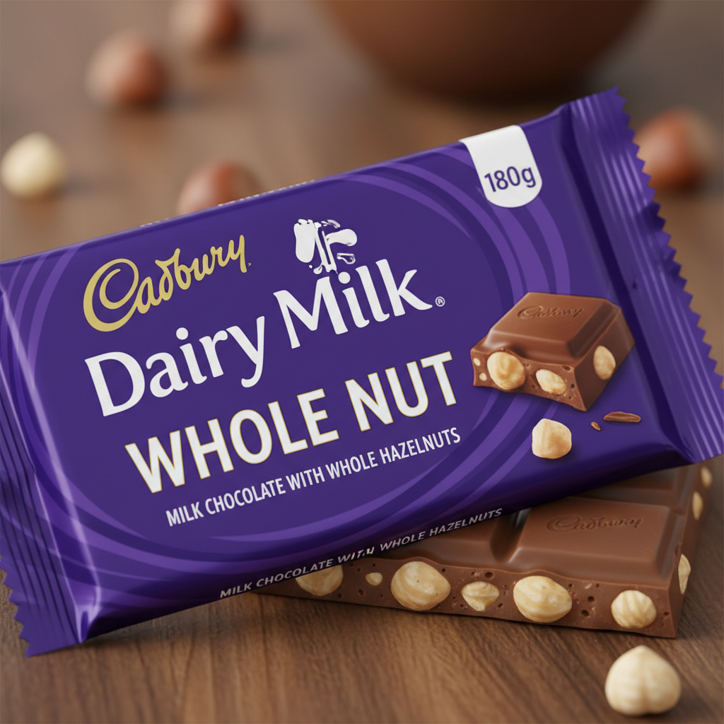 Cadbury Dairy Milk Whole Nut Chocolate 180g