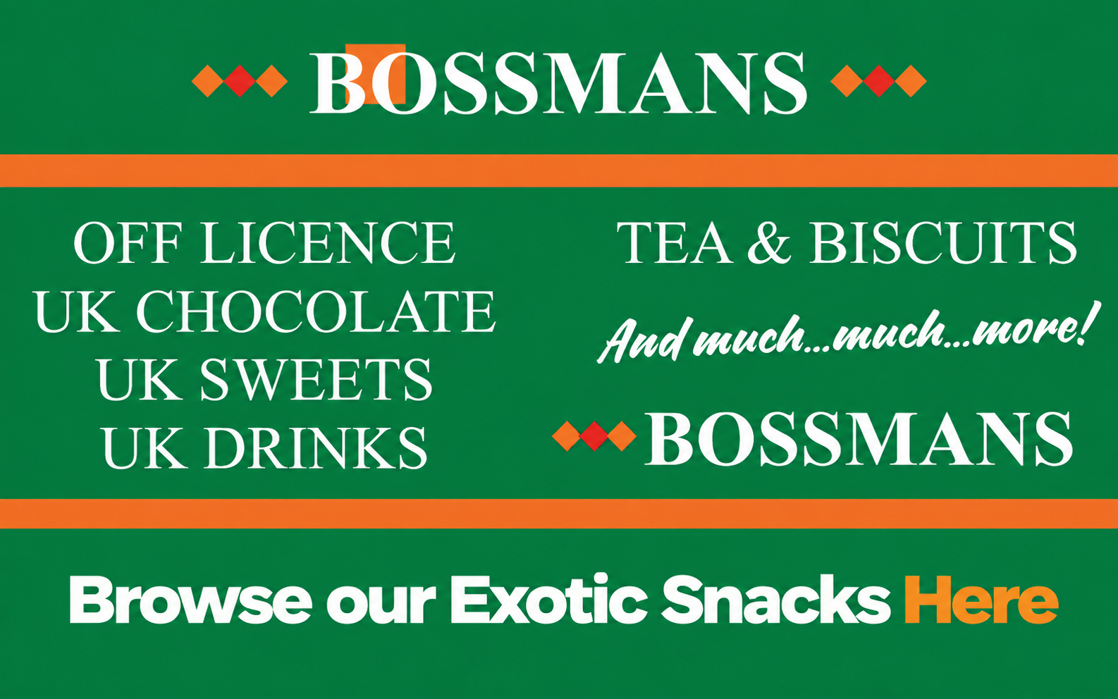 BOSSMANS — Browse our Exotic Snacks Here