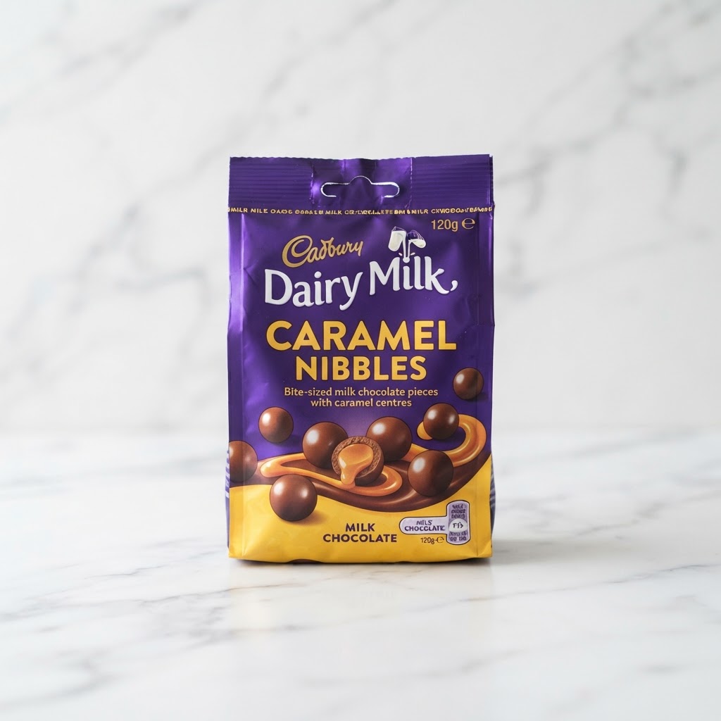 Cadbury Dairy Milk Caramel Nibbles British Snacks Thailand Bossmans Living Room UK snacks delivery