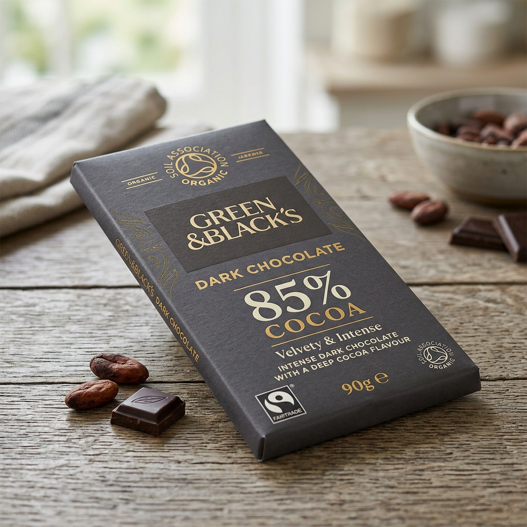 Green & Black's Organic Dark Chocolate 85% Cocoa 90g