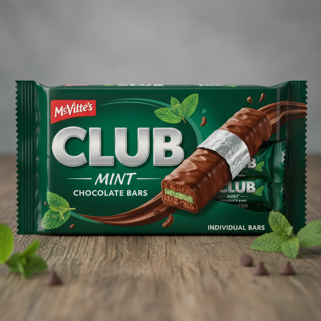 McVitie's Club Mint Chocolate Bars 7 x 22g