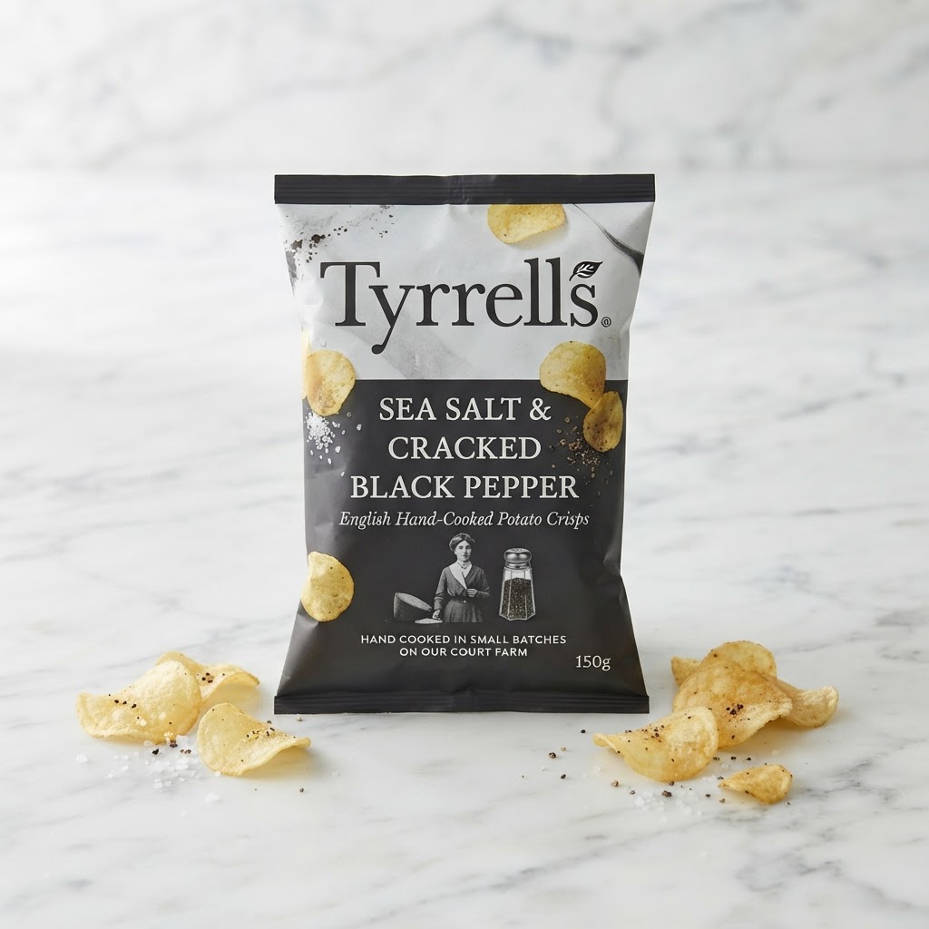 Tyrells Sea Salt & Black Pepper British Snacks Thailand Bossmans Living Room UK snacks delivery