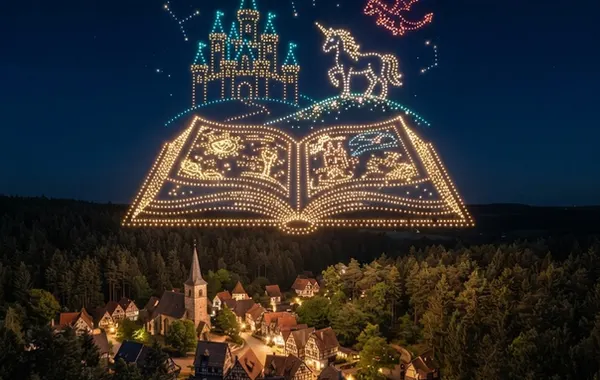 Espectáculo de drones prediseñado El Gran Libro de las Leyendas