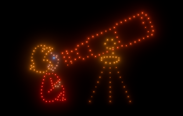 Espectáculo de drones prediseñado El Soñador de Estrellas