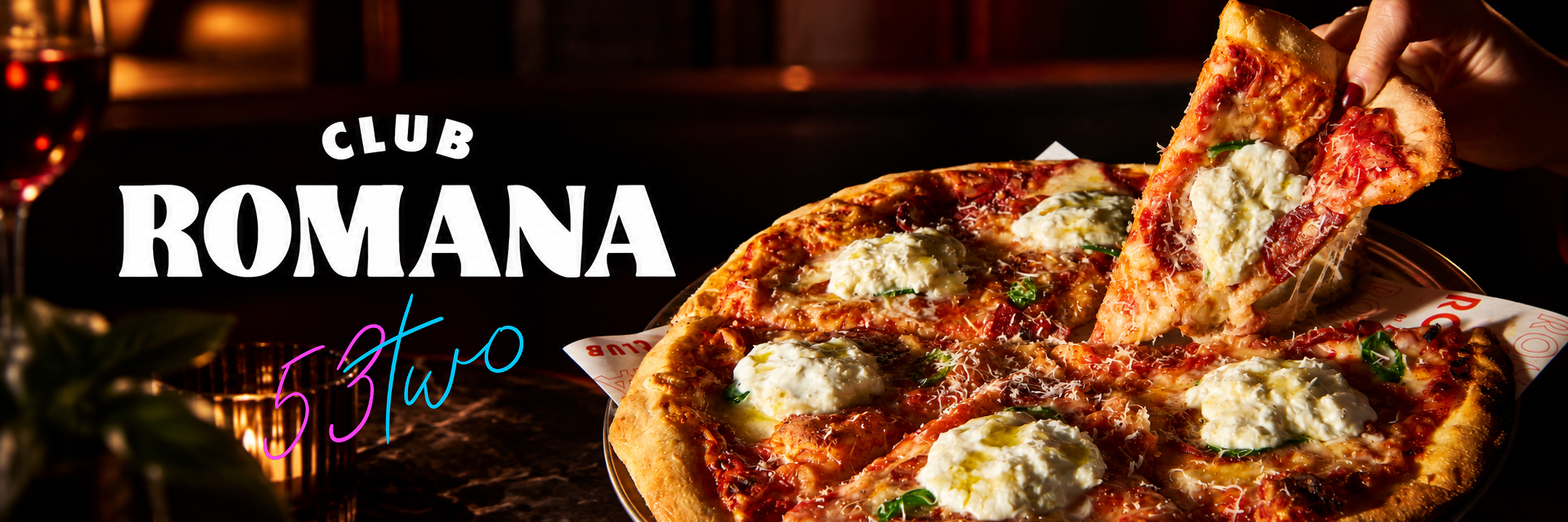 Club Romana pizza at 53two