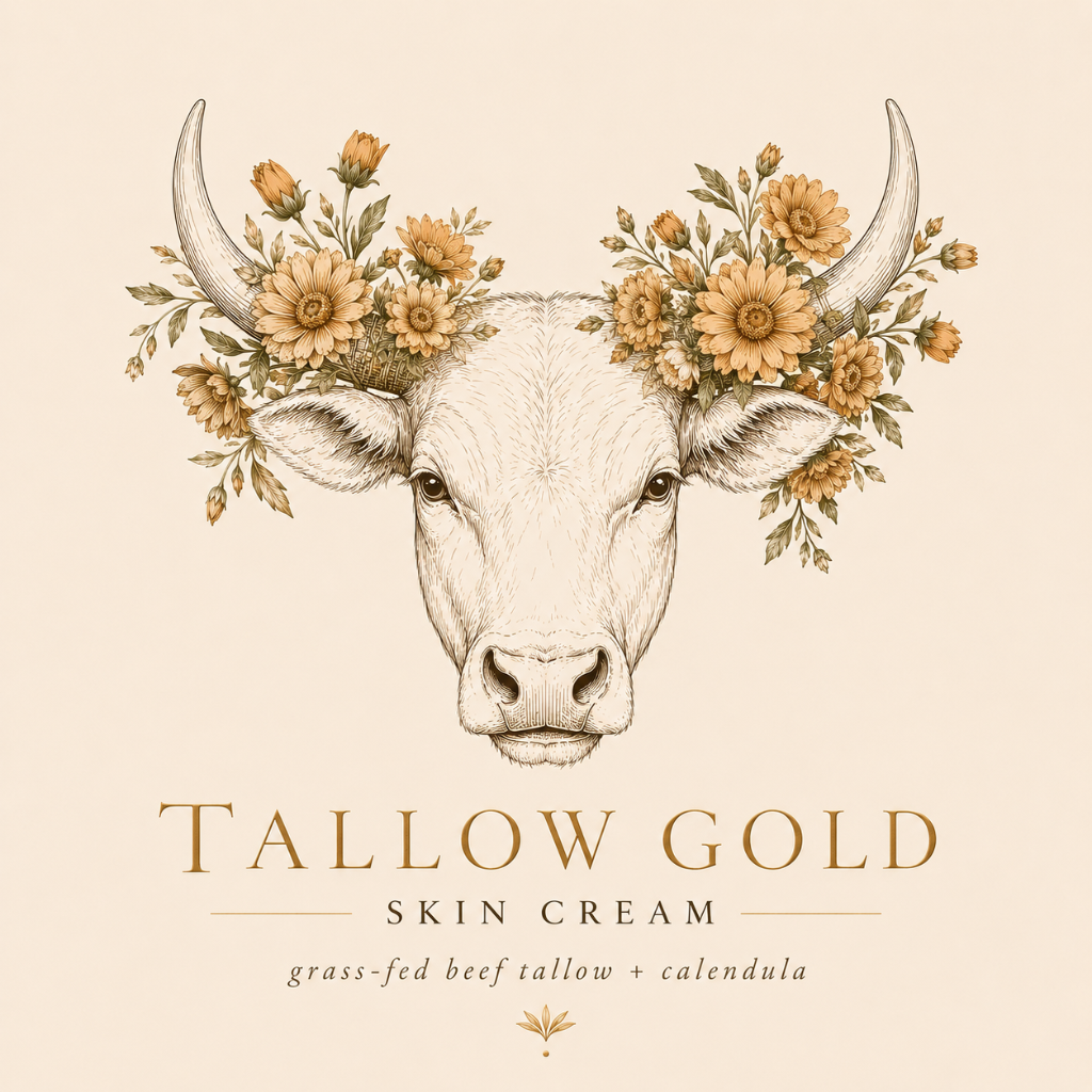 Tallow Gold - grass-fed beef tallow skin cream logo