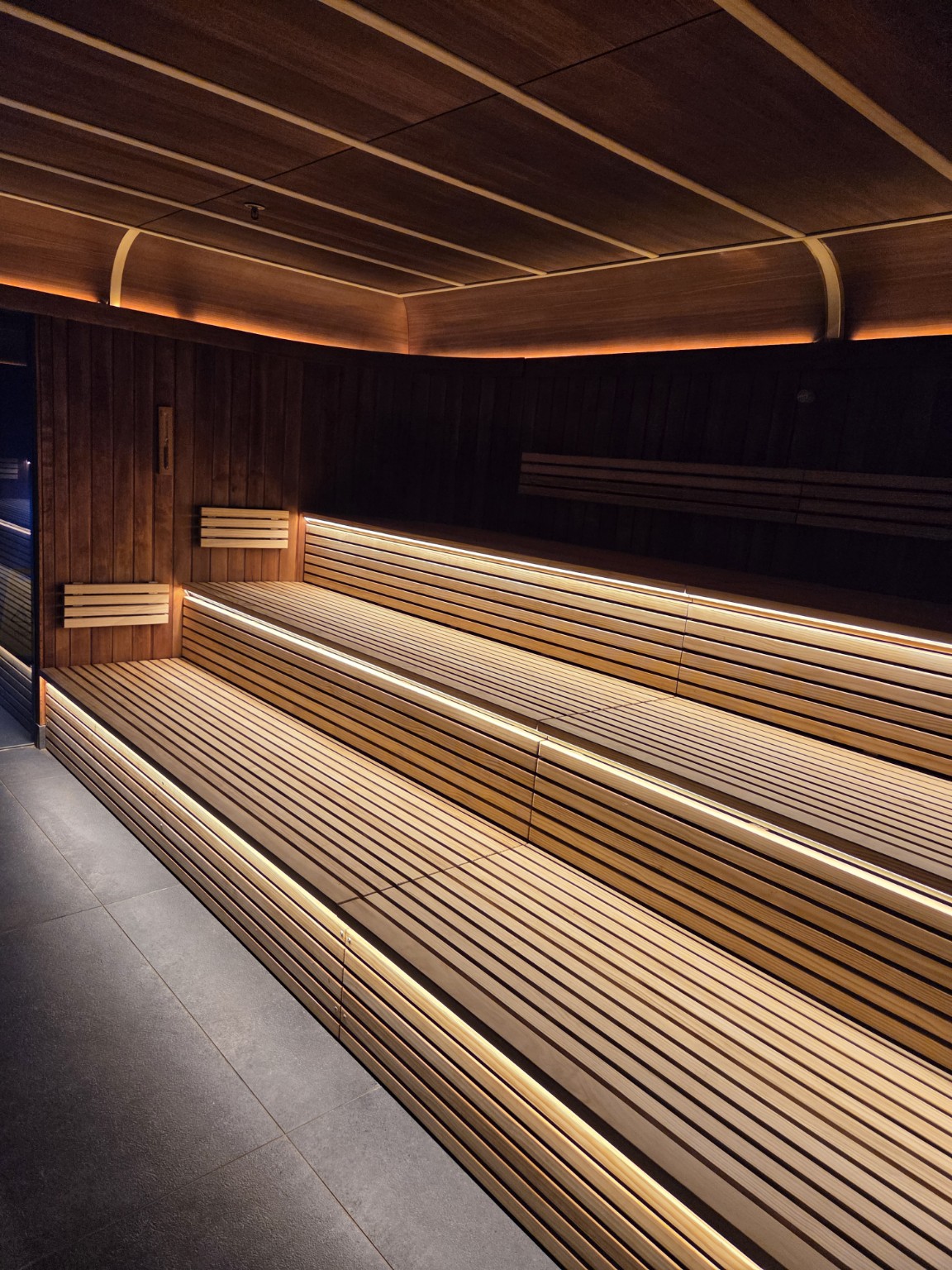 Accoya timber sauna benches at Eden One Spa Dublin