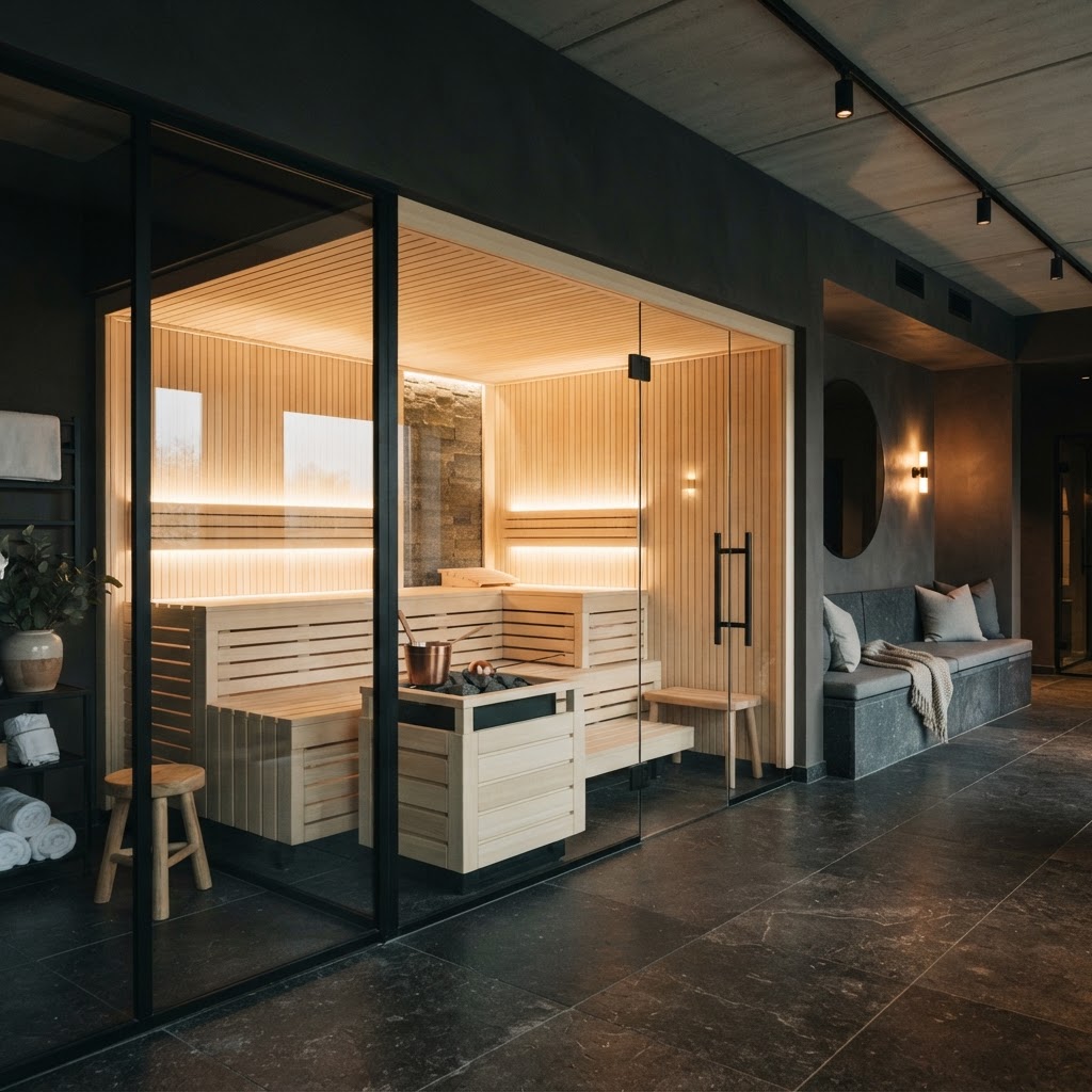 Commercial sauna and wellness refurbishment by B WELL SYSTEMS