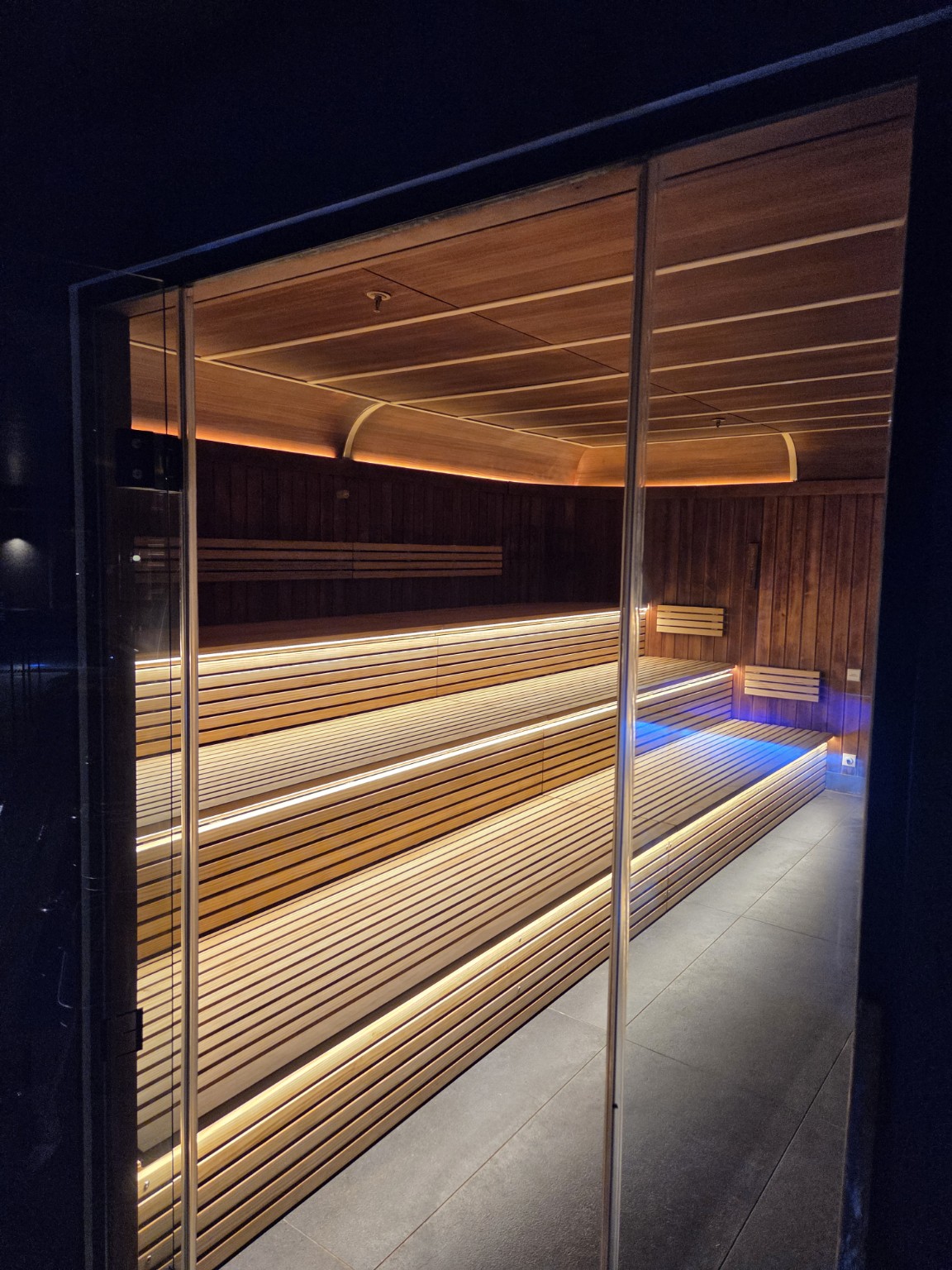 Restored commercial sauna interior at Eden One Spa Dublin