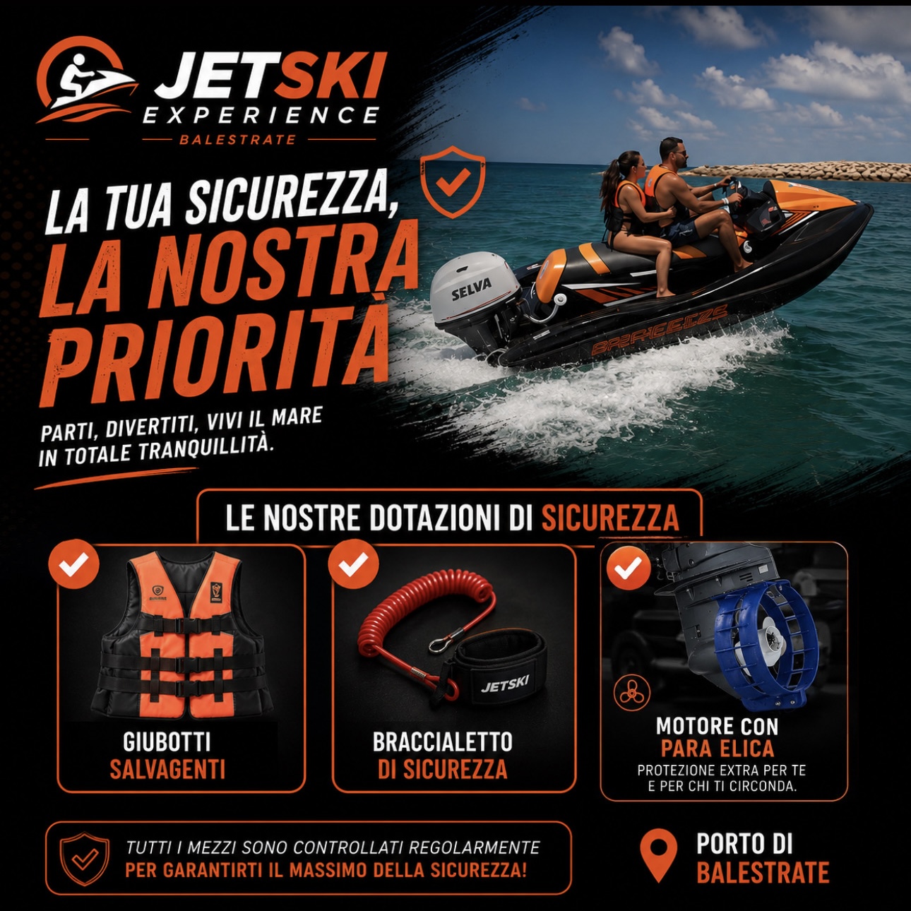 La tua sicurezza, la nostra priorità — JetSki Experience Balestrate