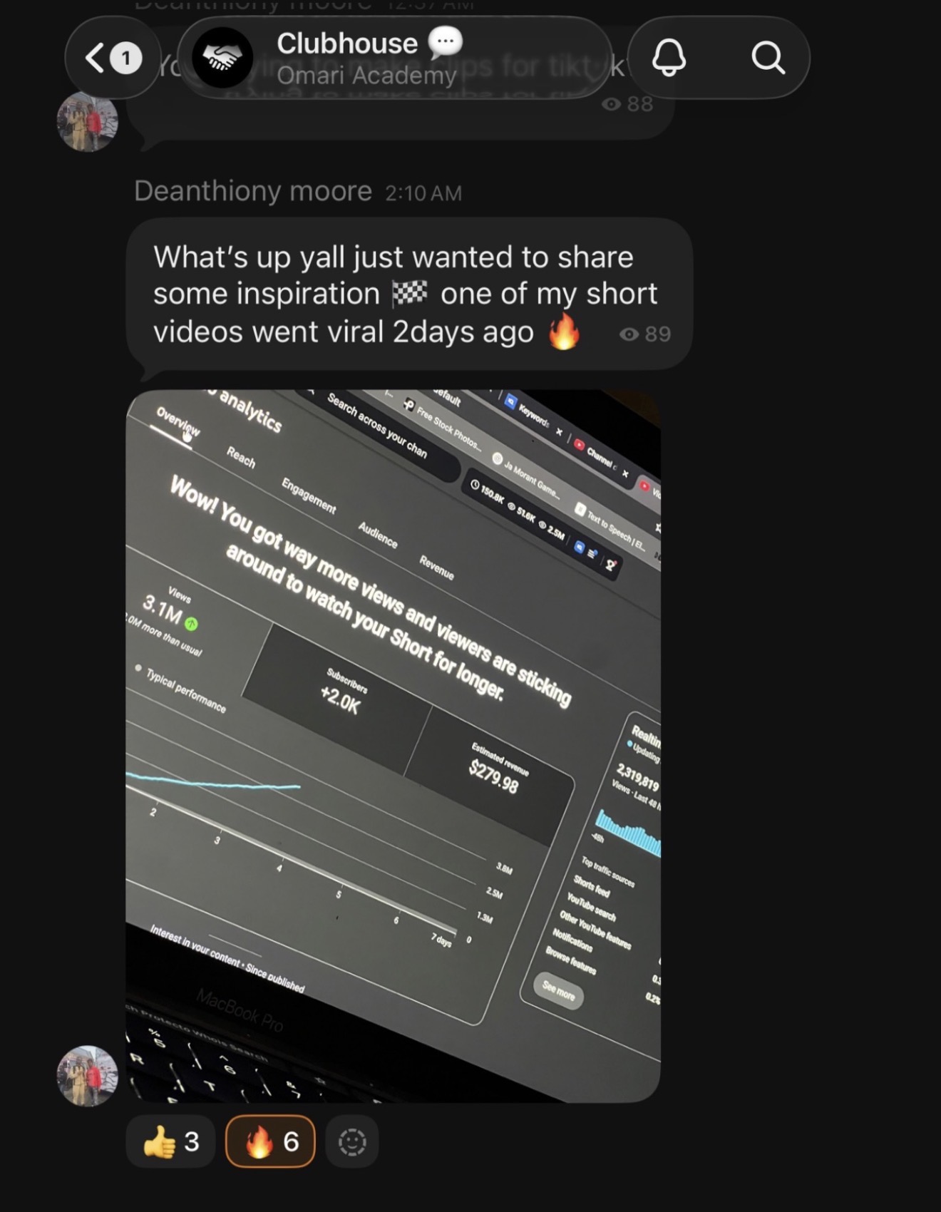 Student's Short went viral — 3.1M views, 2.3M realtime in 48 hours