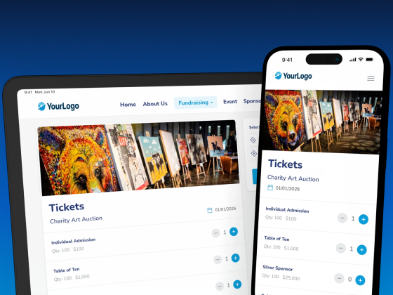 Ticket management interface on tablet and smartphone