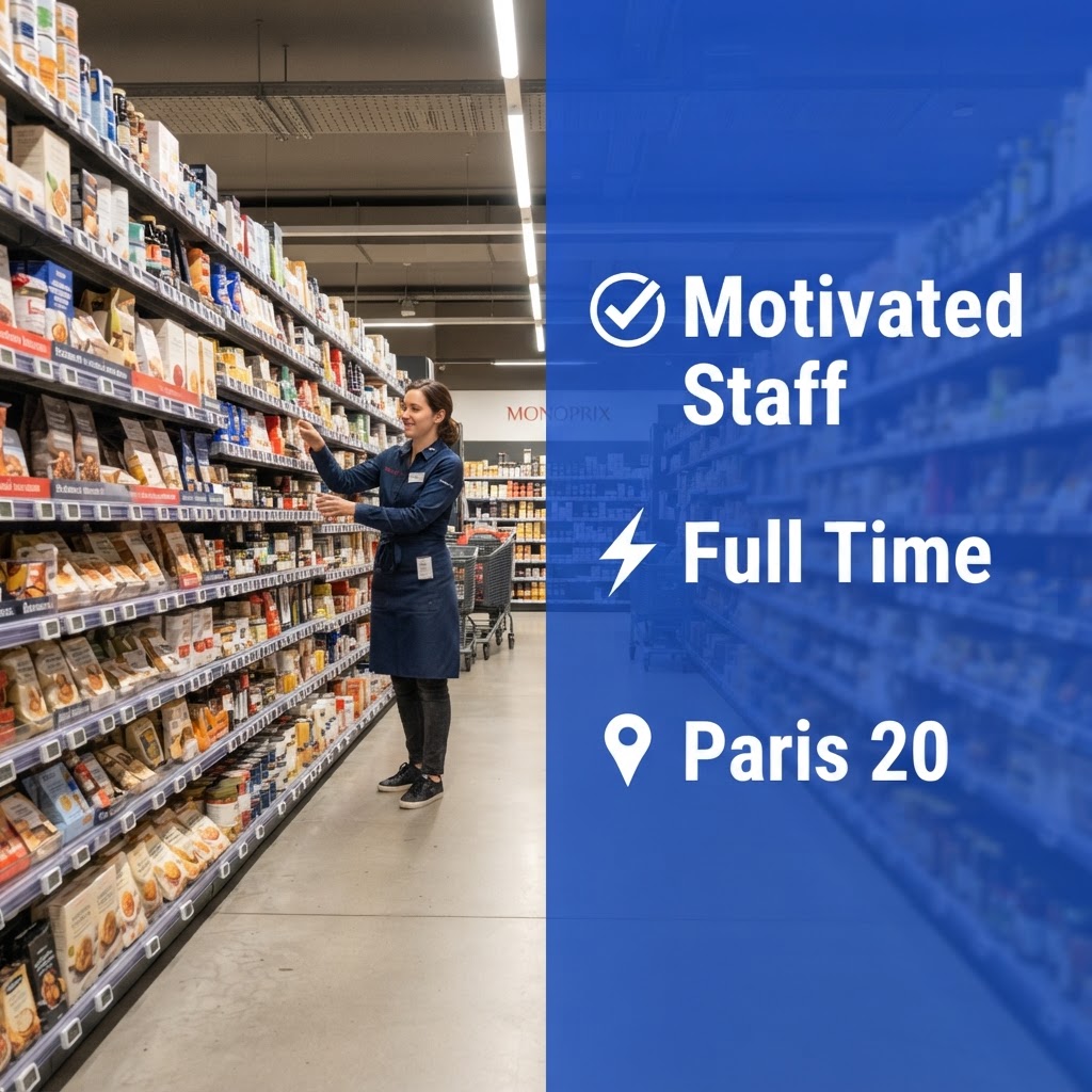 🛒 Employé de libre-service à Paris 20e