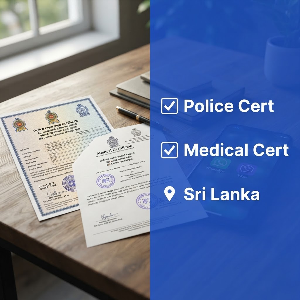 📞 Certificat de Police Sri Lanka - Service personnalisé