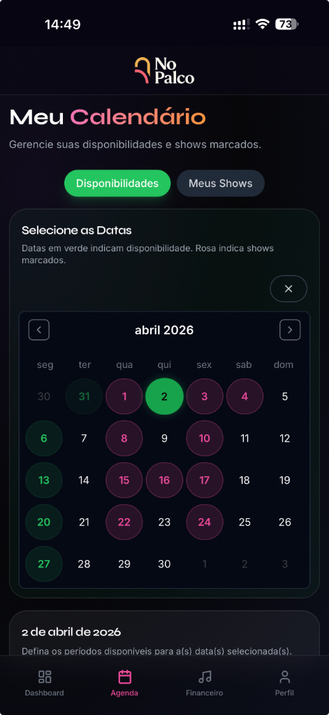 Calendario Shows